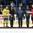 SPISSKA NOVA VES, SLOVAKIA - APRIL 20: Canada's Mackenzie Entwistle #26 and Sweden's /sw were named Players of the Game for their respective teams following Sweden's 7-3 quarterfinal round win at the 2017 IIHF Ice Hockey U18 World Championship. (Photo by Steve Kingsman/HHOF-IIHF Images)

